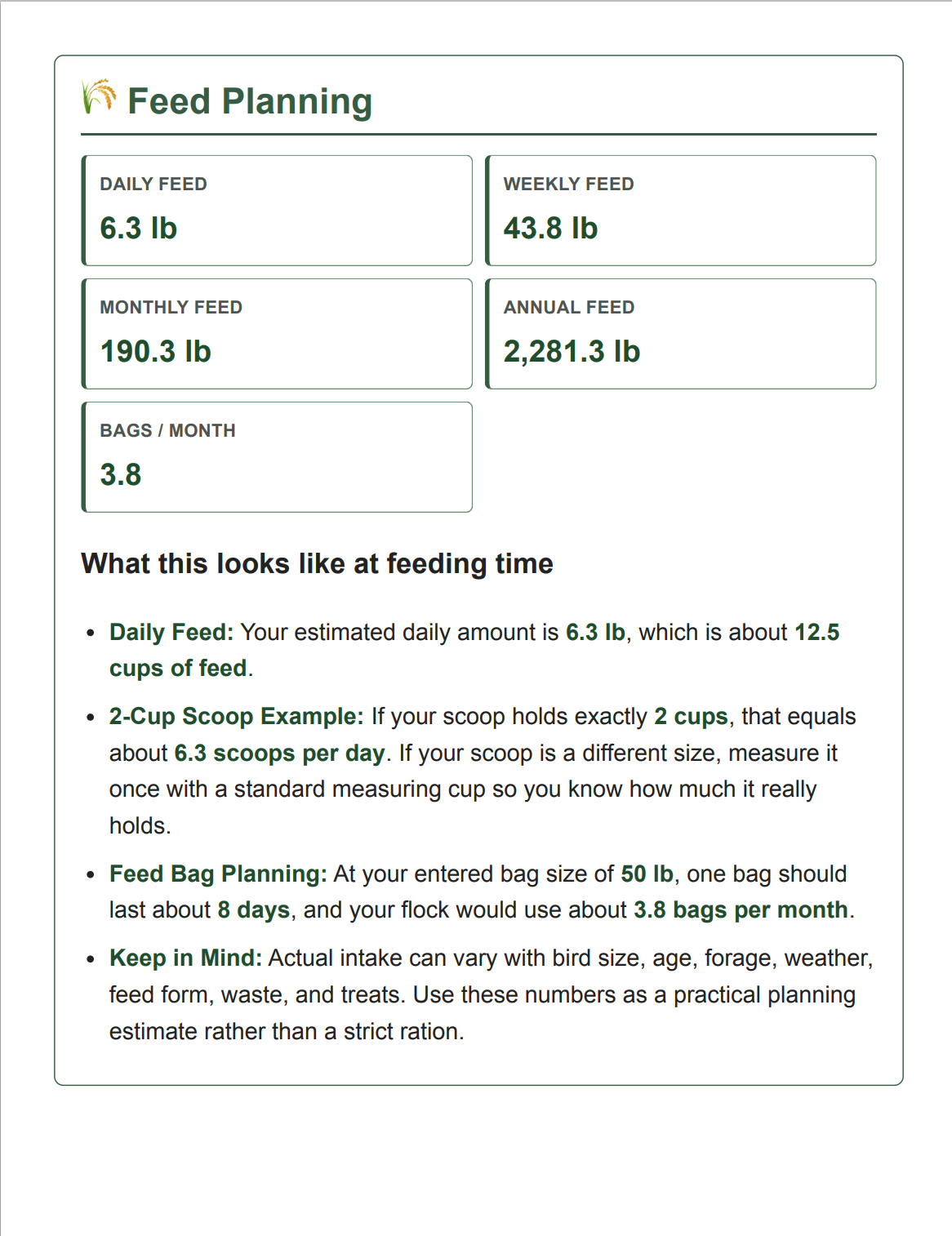 Personalized Chicken Flock Report & Care Plan