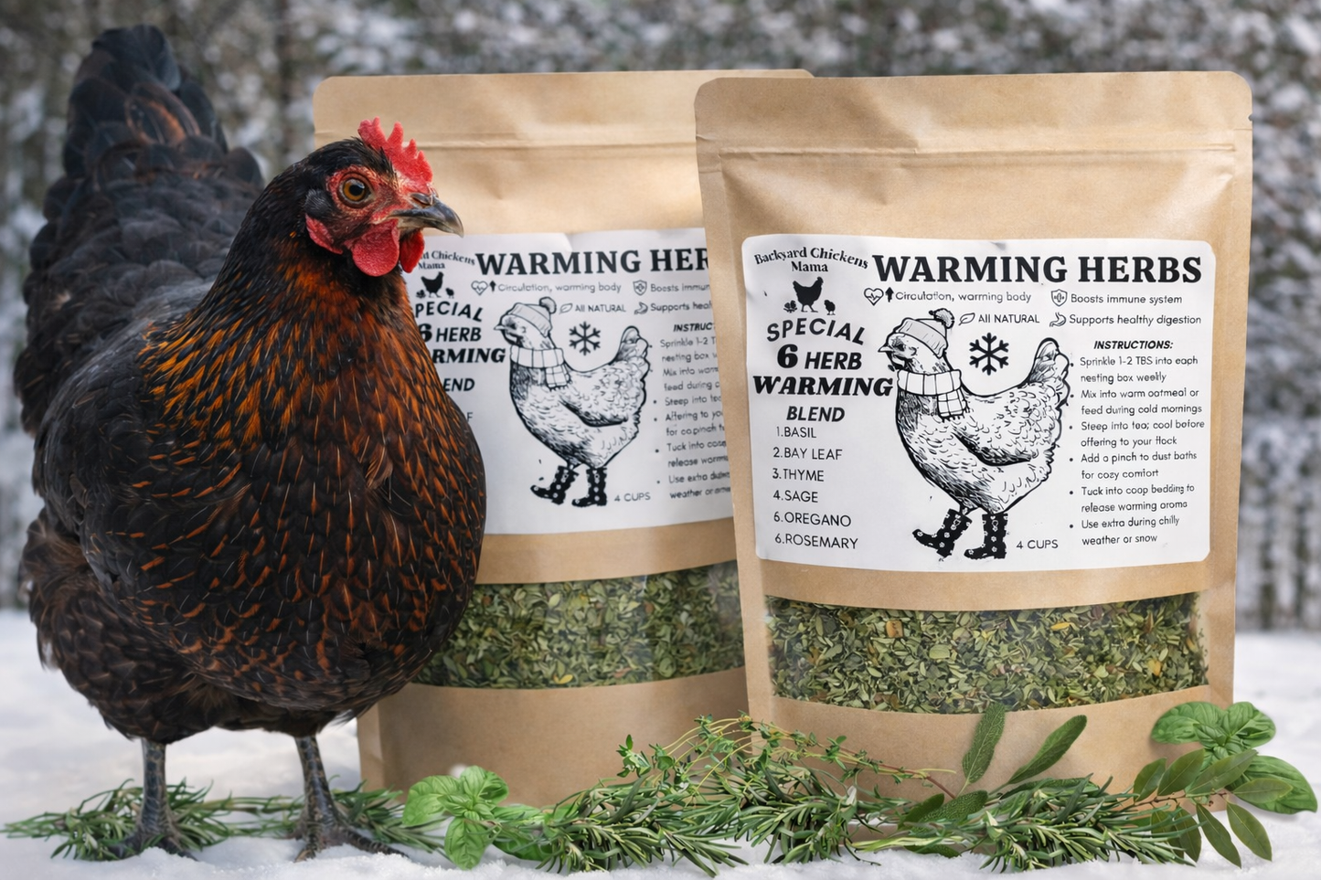 Warming Herbs for Chickens